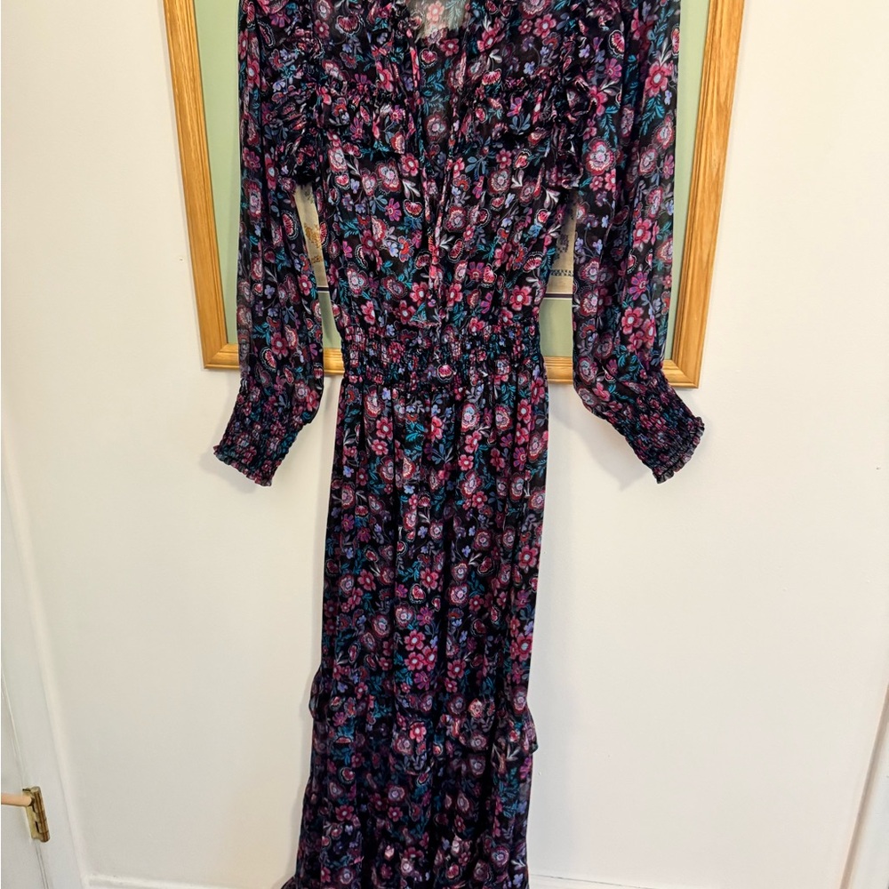 MISA Floral Long Sleeve Dress